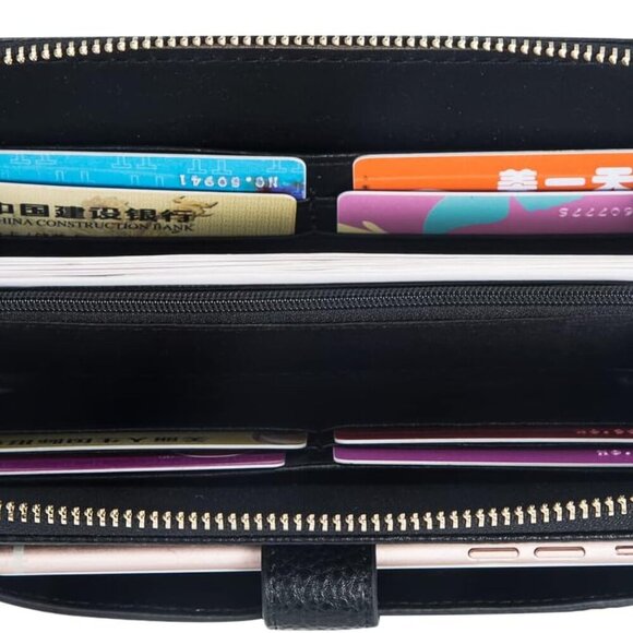 Women's RFID Wristlet Wallet Crossbody Purse with Card Slots Key Holder - Picture 7 of 7